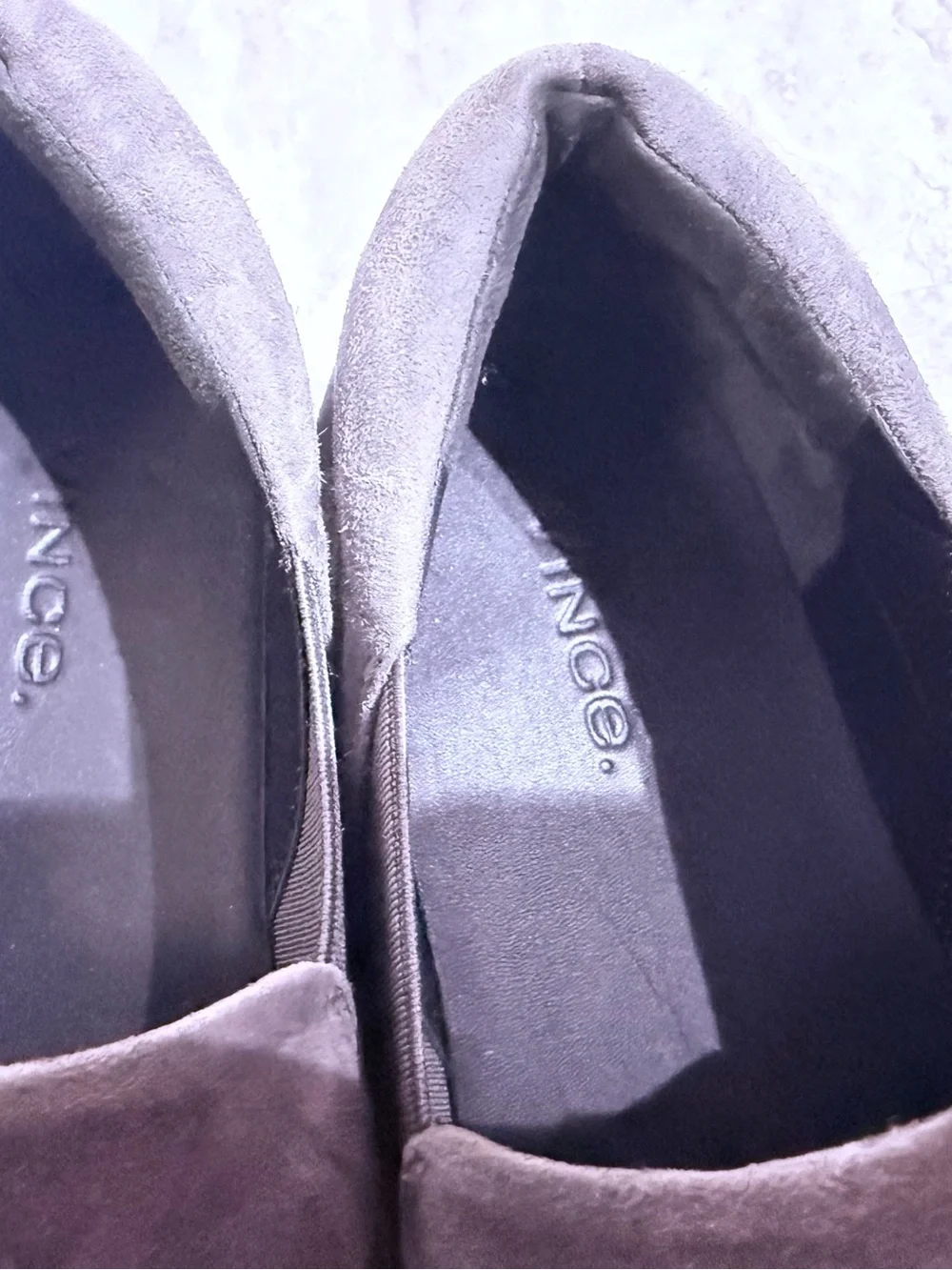 Vince Warren Grey Suede Platform Slip On Sneakers Loafers Womens Size 6.5